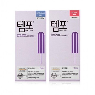 템포 레귤러 슈퍼 10입x10개 체내형생리대 탐폰, 10개, 10개입