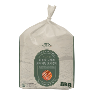 조미료 무첨가 더품담 고랭지 포기김치 HACCP인증 국산 가정용, 1개, 8kg