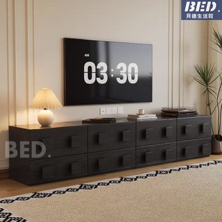 卡門櫃中古風實木電視櫃組合電視櫃復古卡門櫃客廳家用儲物櫃組合落地床頭櫃床頭櫃化妝櫃, 【中古色】圓形卡門櫃,55x43x48cm / 整裝