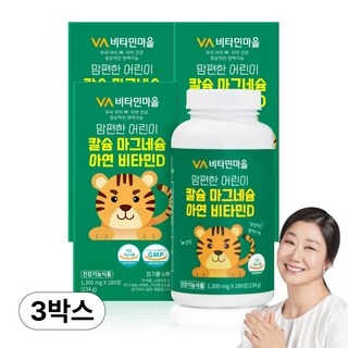 비타민마을 맘편한 어린이 칼슘 마그네슘 아연 비타민D 234g, 180정, 3개