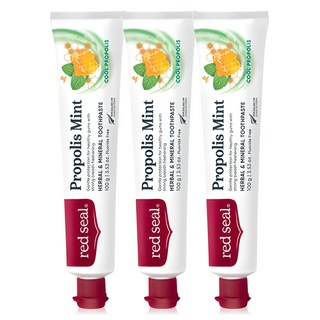 red seal 紅印 蜂膠薄荷牙膏, 100g, 3個