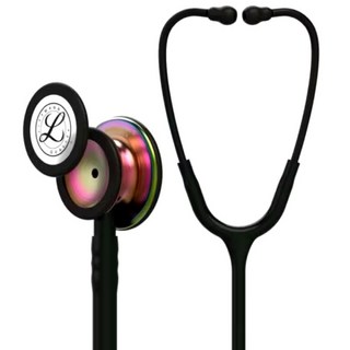 3M Littmann 一般型第三代聽診器 5870 尊爵黑色管/炫彩聽頭 成人兒童聽診器, 1個
