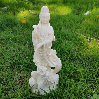 嘉義出貨 批發象牙果雕刻御龍觀音 擺飾 龍頭觀音擺件 乘龍觀世音菩薩擺件 觀音佛像居家擺飾 公司辦公室擺件 客廳擺飾, 象牙果御龍觀音