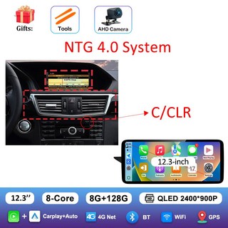 Carplay 자동차 라디오 멀티미디어 플레이어 메르세데스 E 클래스 W212 2009 - 2016 QLED 스크린 4G 안드로이드 14 액세서리 스테레오, NTG4.0 8G 128G CAM