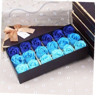 비누꽃 장미 그라데이션 블루 선물세트 상자포장 조화 인테리어 기념일 프로포즈용 발렌타인 화이트데이 어버이날, 1개