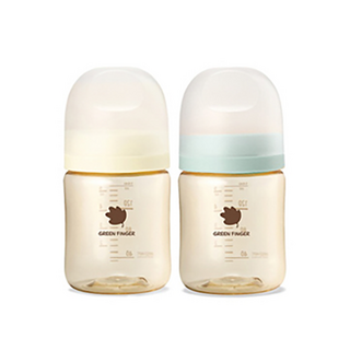 그린핑거 베베그로우 PPSU 트윈팩 2종 세트 160ml, 크림,민트, 1세트