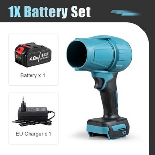 무소음탁상용선풍기 공업용환풍기 BLDCBABEQ 전기 터보 제트 선풍기 무선 터보 송풍기 먼지 눈 자동차, 1) 1 Battery - EU, 1개