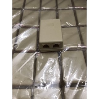 6P2C電話接線盒(雙孔) 附泡棉膠 台灣製, 1個