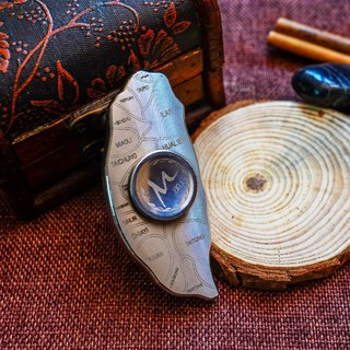 台灣轉轉 全不鏽鋼 指尖飛輪 Fidget Spinner (指尖陀螺、手指陀螺), 1個, 全雷雕