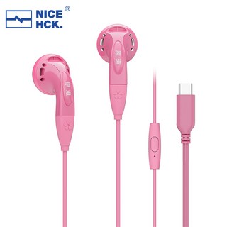 NiceHCK YDSmall 하이파이 이어버드 14 8mm PEI 다이내믹 드라이버 유선 인이어 모니터 3 5mm C타입 플러그 HD 마이크 음악 게임 보컬 IEM, 1개, Pink TypeC With Mic, 한개옵션1