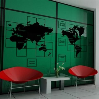 아트박스/꾸밈 ps026-액자식 세계지도_대형, 블랙