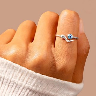 [MSMULTIVERSE] 홀리지마요 심플 악마의 눈 힙한 패션 반지 오픈링