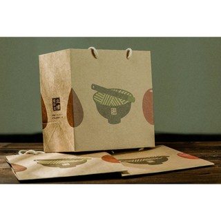 北埔擂茶堂 新版禮袋，可承裝三包擂茶，送禮自用兩相宜, 1個, Brown