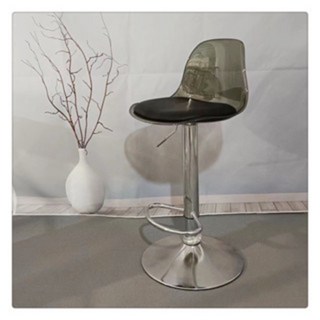 Mr.Dining 高腳椅 吧台椅 升降旋轉中島椅，簡約設計餐椅辦公椅, 透黑銀桿兩張以上單張價, 1個