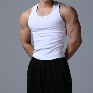 카미드 남성용 골지 헬스 망고나시 자체제작