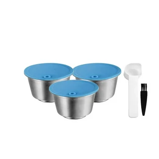 RECAFIMIL Dolce Gusto 리필 포드 용 가능한 커피 캡슐 Nescafe Cofee Machine Crema 스테인레스 스틸 컵, 02 3c