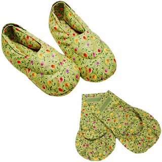 그린라이프 허브 발찜질팩 2짝(한쌍) 발바닥커버 포함, 카키튤립, 1개