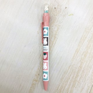miffy 米飛兔 旋轉公仔 按壓式 原子筆 0.7mm 日本製 小鶴日貨, 粉白色
