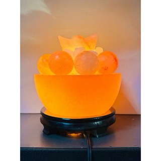 聚寶盆鹽燈 8吋 直徑20cm 元寶聚寶盆鹽燈 錠賺聚寶盆鹽燈 開運鹽燈