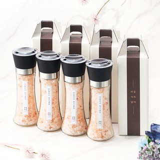 여섯별 히말라야핑크솔트 소금 답례품 그라인더 220g 4개입, 1세트