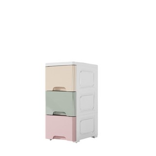 密封款收納櫃 側邊32X高83.5cm 居家收納櫃, 三層_馬卡龍