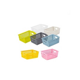 바스켓 수납바스켓 정리바구니 리빙바스켓 인테리어바구니 플라스틱정리함 다용도바스켓, SMOG, 1개