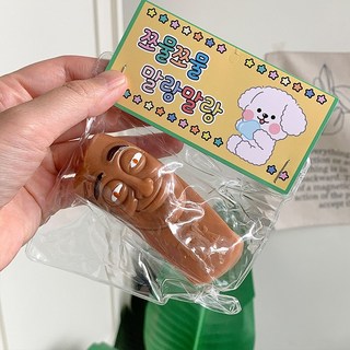 걸스코코 퉁퉁밈말랑이 이탈리아밈 브레인롯 말랑이 퉁퉁퉁사후르 주물럭 장난감, 브라운, 1개