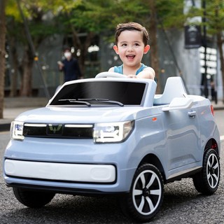 淘氣寶貝 新款兒童電動汽車 1046雙開門四輪遙控童車 搖擺童車 兒童電動車 電動汽車 可坐小孩 充電童車 現貨, 水泥灰藍, 1個