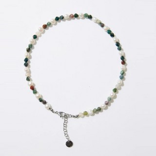 MIXTURE 淡水珍珠天然石拼接項鍊，優雅時尚，展現獨特品味