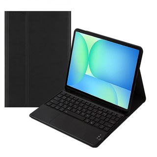 갤럭시탭 A11 플러스 LED 터치패드 키보드 북커버 케이스 S펜 수납, 검정, 1개