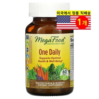 MegaFood 메가푸드 헬쓰 웰빙 멀티비타민 미네랄, 1개, 60정