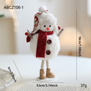 全店出貨 2025耶誕新款 毛絨泡沫耶誕節掛飾 雪人公仔桌面擺件 紅圍巾可愛娃娃 櫥窗氛圍佈置 耶誕裝飾品, 雪人A款, 1個