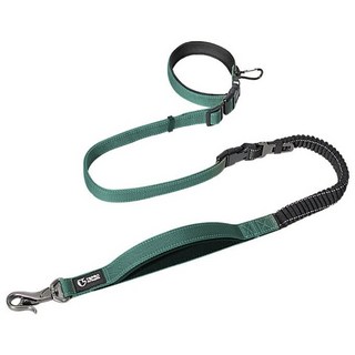 누즈펫 중형견 대형견 핸즈프리 리드줄, 그린, 1개