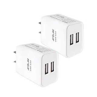 NDr.AV 2.4A USB極速充電器2入(智能 急速快充 全球通用usb 豆腐頭/USB-522), 1個