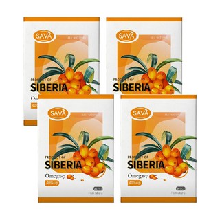 SAVA 西伯利亞沙棘果油軟膠囊 Omega-7 40%以上 30顆裝 (4入組), 4個, 30顆