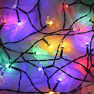 썸데이몰 태양광 LED 50구 플라워 가랜드 전구 5m 컬러 트리장식전구