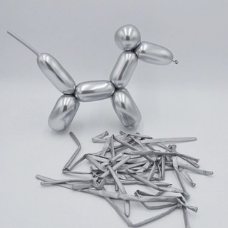 파리스 260 요술풍선 강아지만들기, 100개, 크롬 실버