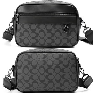 男用大容量皮革郵差包/側背包 063, O格