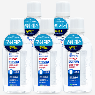 유한 덴탈케어 가글 프로 스트롱, 100ml, 5개