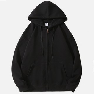 남성용 가을 면 루즈핏 집업 후드티셔츠 드롭숄더 캐주얼 운동용 아우터 가을 루즈핏 후드 집업 남녀공용 드롭숄더 캐주얼 트레이닝 아우터 데일리 레이어드용 빅사이즈 후드티