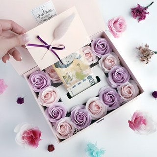 LA ALEGRIA 抽取式鈔票禮物盒, 薰衣草粉