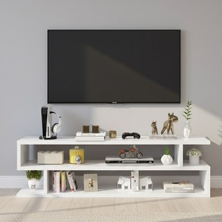 하루꿈 오픈형 원룸 거실 TV 캐비닛 장식장 수납장 거실장 TV장 선반 1200, 화이트