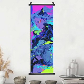 사이버 펑크 교수형 스크롤 포스터 홈 인테리어 미술 GiftLucy 영화 벽지 아트웍 캔버스 그림 인쇄, 02 25x75cm(10x30inch), 01 빠른, 10 38-7-4