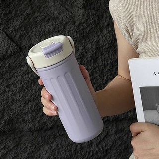 316不鏽鋼保溫杯大號大容量運動水壺戶外便攜男女生杯子新款2025, 綠色500ml,單杯+杯刷+吸管刷+隨機立體貼8顆, 1個