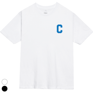 에센셜베이스 남녀공용 C 로고 면티 반팔 티셔츠