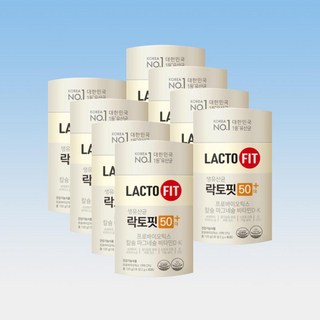 종근당 건강 락토핏 50대 플러스 장건강 뼈건강 프로바이오틱스 60포 8통 8개월분, 120g, 8박스