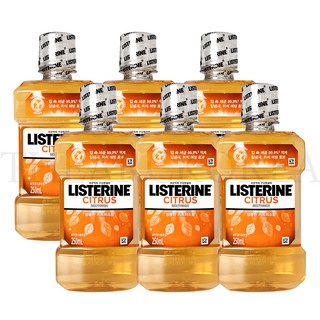 리스테린 내추럴 시트러스 구강쳥걸제, 250ml, 6개