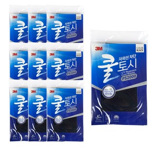 3M 쿨토시 여름 팔토시 PS2000 PS2000H 10개입, 블랙