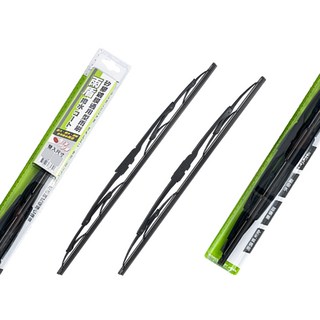 【雨盾】鈴木Suzuki Jimny 各代專用矽膠鍍膜通用型鐵骨雨刷〔2支入〕, 3代 2000-2019｜鐵骨18+16