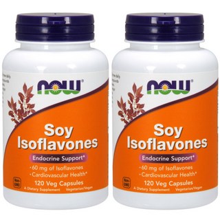 NOW Foods 大豆異黃酮素食膠囊 60mg, 120顆, 2罐